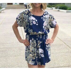 Express Dress Womens floral multicolor Size Small cottagecore half sleeve mini